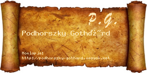 Podhorszky Gothárd névjegykártya